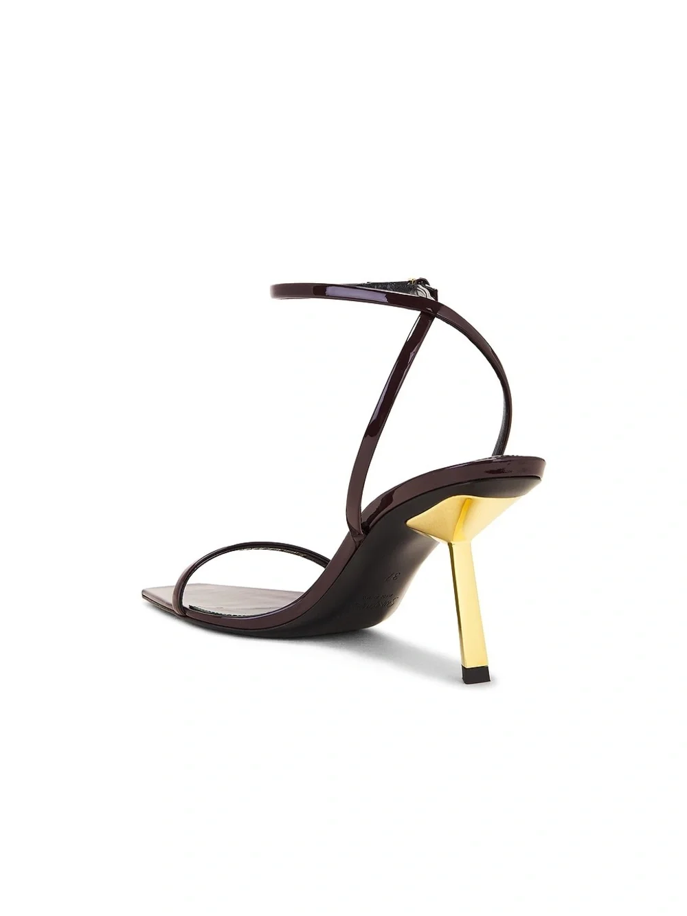Saint Laurent Lee Sandal Glazed Leather Kitten Heel - Picture 10 of 10